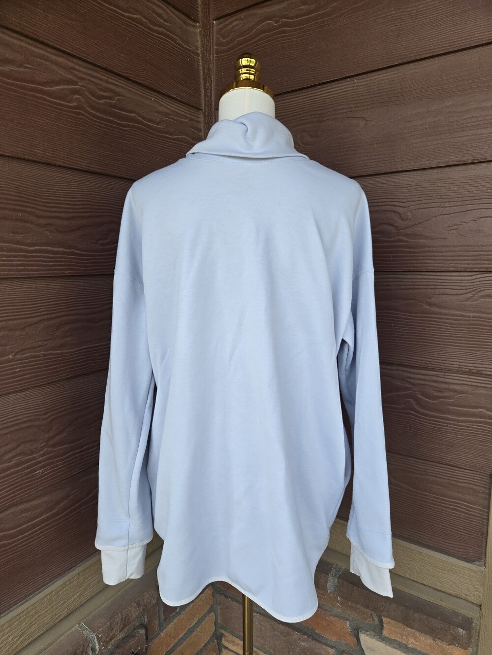 Nike Reversible Light Blue Funnel Neck Maternity Sweater Women’s Large - Picture 15 of 16